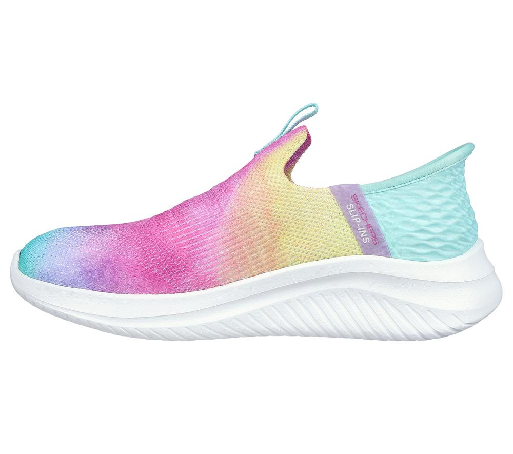 Girls's Skechers Slip-ins: Ultra Flex 3.0 - Pastel Clouds Sneakers Multicolor  USA |  8265-ZLFYW