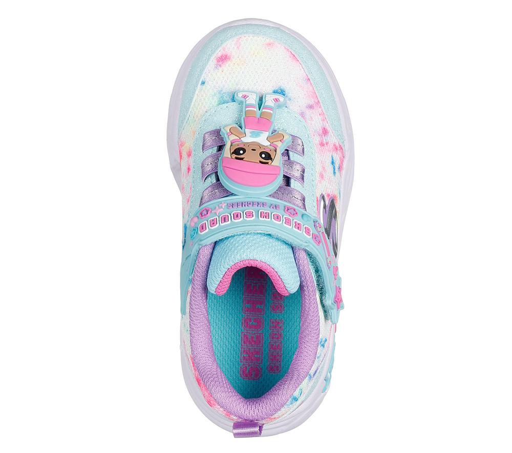 Girls's Skechers Snuggle Sneaks - Skech Squad Sneakers Mint / Multicolor  USA |  3478-RIJMP