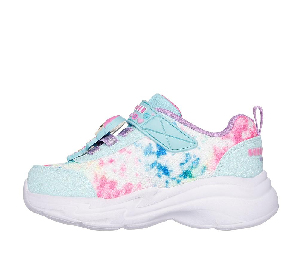 Girls's Skechers Snuggle Sneaks - Skech Squad Sneakers Mint / Multicolor  USA |  3478-RIJMP