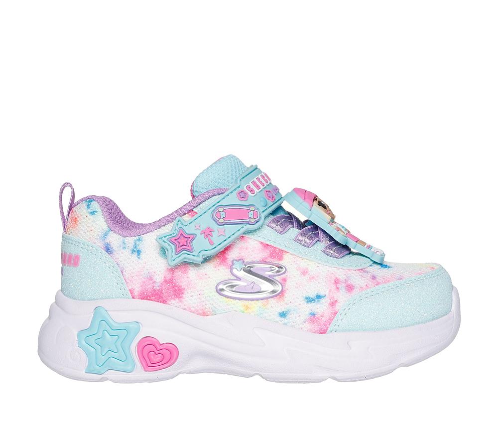 Girls\'s Skechers Snuggle Sneaks - Skech Squad Sneakers Mint / Multicolor  USA |  3478-RIJMP
