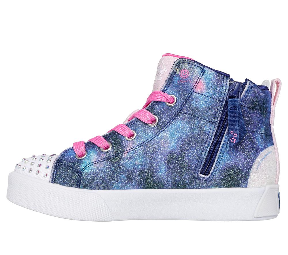 Girls's Skechers Twinkle Magic Lace Up Shoes Navy / Multicolor  USA |  8516-JUSRH