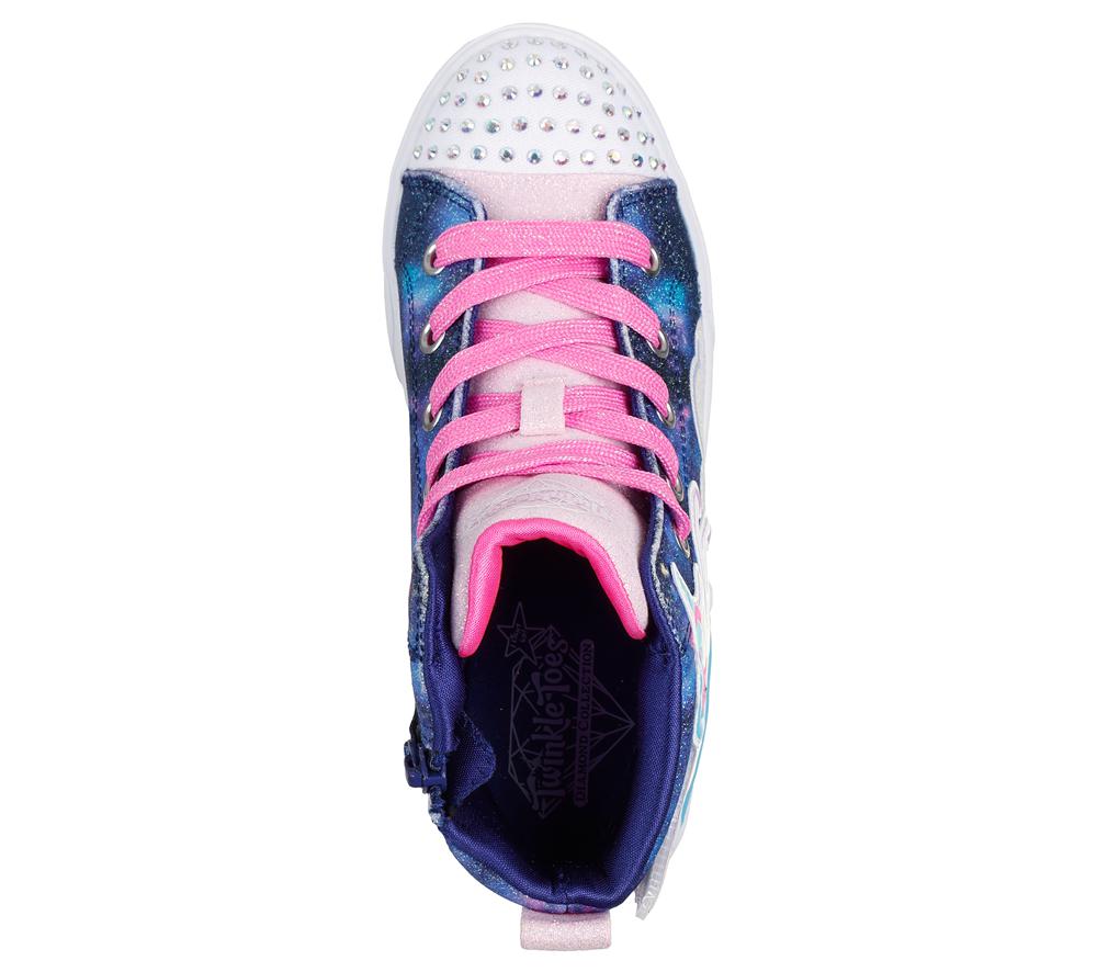 Girls's Skechers Twinkle Magic Light Up Sneakers Navy / Multicolor  USA |  7863-TFRWE