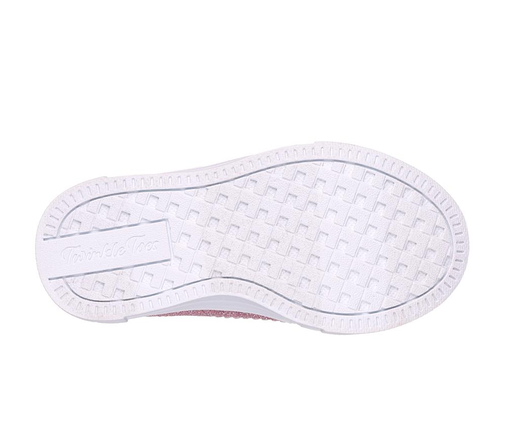Girls's Skechers Twinkle Sparks - Glitter Gems Light Up Sneakers Rosegold  USA |  9745-QXJNL