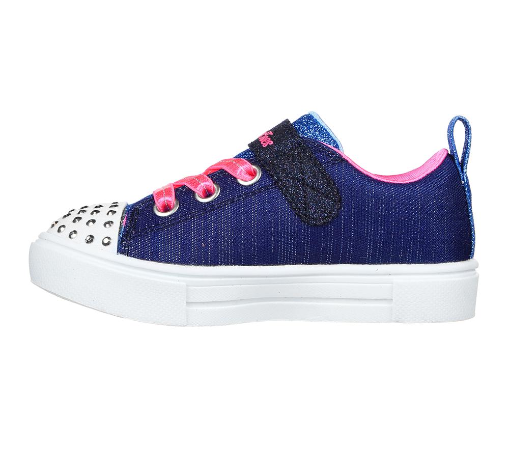 Girls's Skechers Twinkle Sparks - Unicorn Sunshine Light Up Sneakers Navy / Multicolor  USA |  3480-HLMOJ
