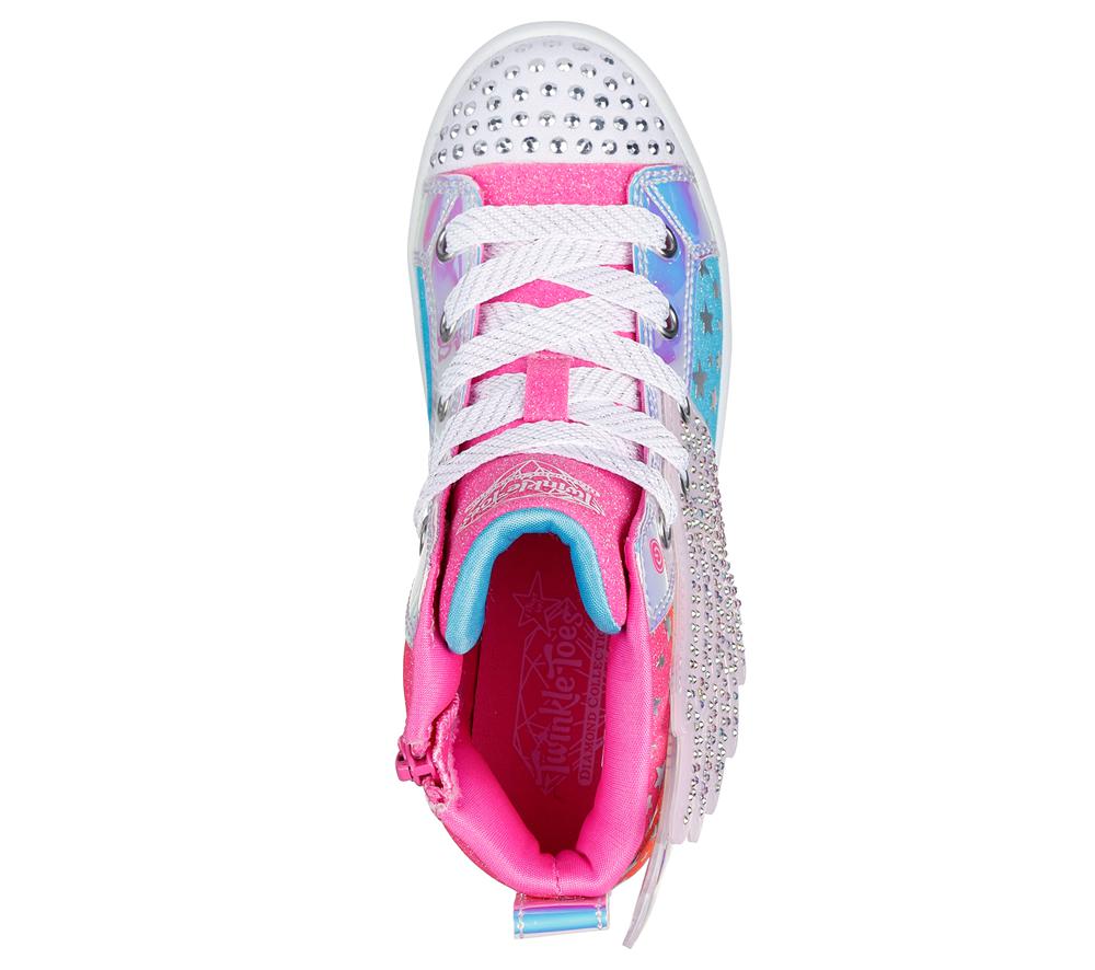 Girls's Skechers Twinkle Toes: Twi-Lites 2.0 - Dreamy Wings Light Up Sneakers Hot Pink / Multicolor  USA |  5843-MFKCH