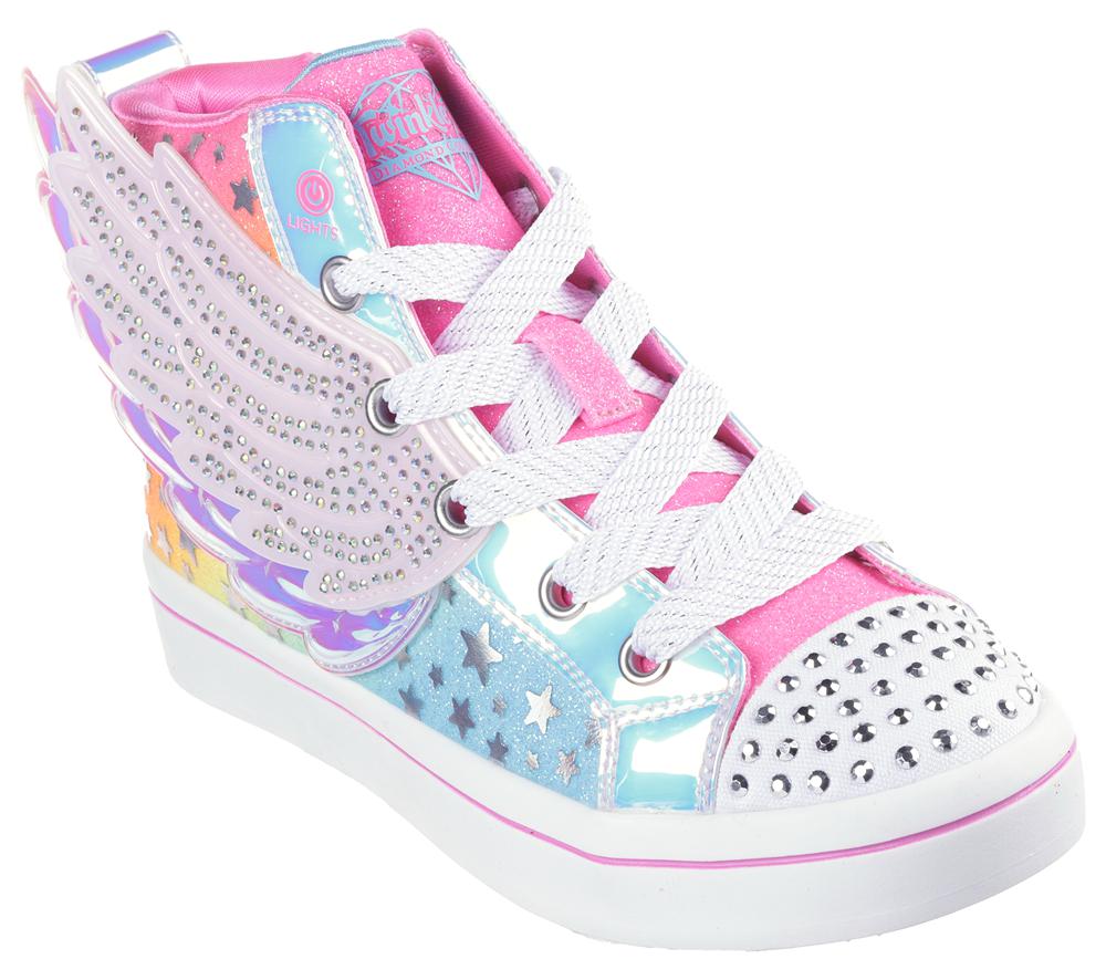 Girls's Skechers Twinkle Toes: Twi-Lites 2.0 - Dreamy Wings Light Up Sneakers Hot Pink / Multicolor  USA |  5843-MFKCH
