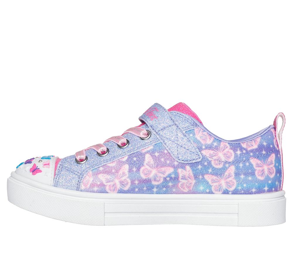 Girls's Skechers Twinkle Toes: Twinkle Sparks - Ombre Flutter Sneakers Lavender / Multicolor  USA |  5067-WFGXV