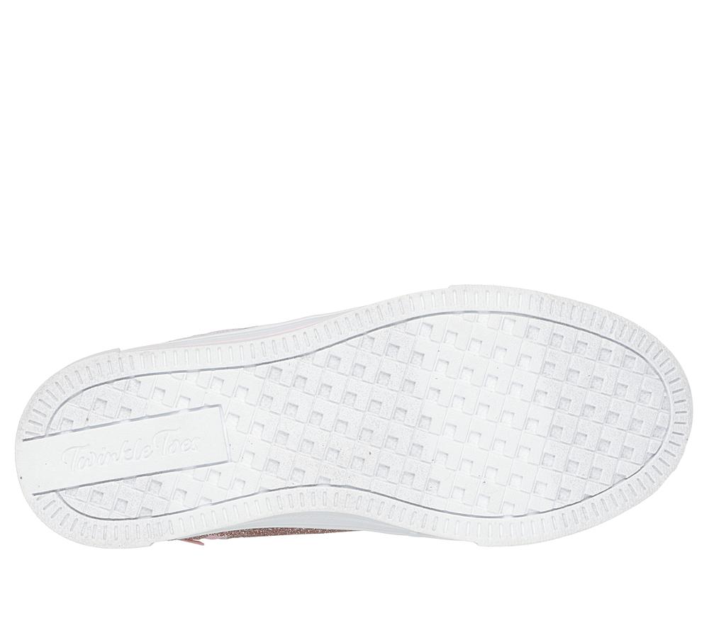 Girls's Skechers Twinkle Toes: Twinkle Sparks - Heart Pop Sneakers Rosegold  USA |  7630-TGREO