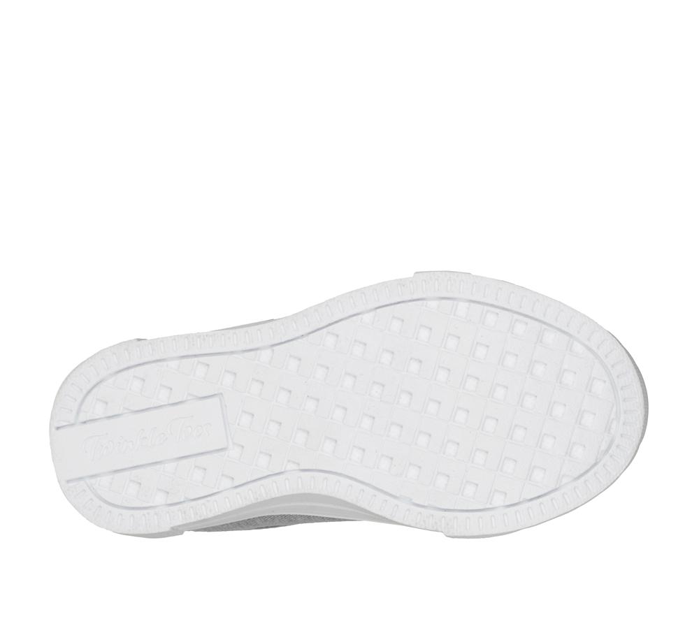 Girls's Skechers Twinkle Toes: Twinkle Sparks - Heather Charmer Light Up Sneakers Grey / Silver  USA |  3209-UGNTC