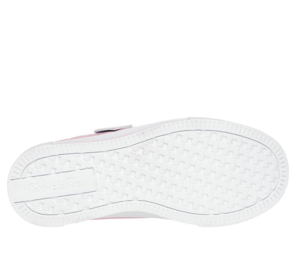 Girls's Skechers Twinkle Toes: Twinkle Sparks - Magical Ombre Light Up Sneakers Pink / Silver  USA |  6295-WHNSY