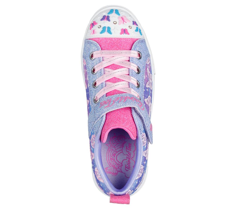Girls's Skechers Twinkle Toes: Twinkle Sparks - Ombre Flutter Light Up Sneakers Lavender / Multicolor  USA |  4259-THQDG
