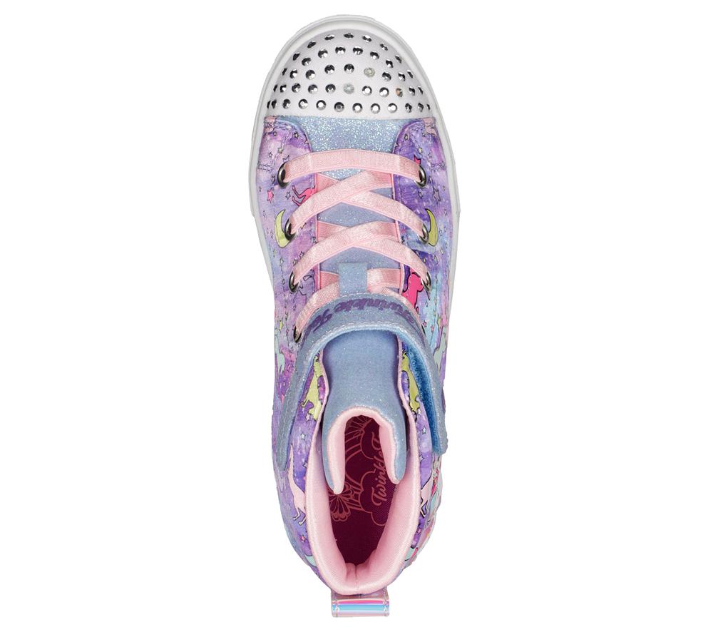 Girls's Skechers Twinkle Toes: Twinkle Sparks - Unicorn Daydream Light Up Sneakers Purple / Multi  USA |  5680-GCQSX