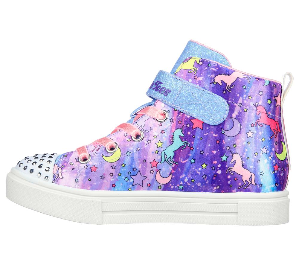 Girls's Skechers Twinkle Toes: Twinkle Sparks - Unicorn Daydream Light Up Sneakers Purple / Multi  USA |  5680-GCQSX