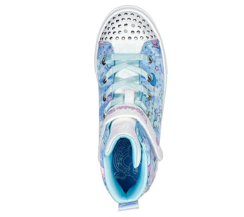 Girls's Skechers Twinkle Toes: Twinkle Sparks - Unicorn Daydream Light Up Sneakers Blue / Multicolor  USA |  8372-CVGUK