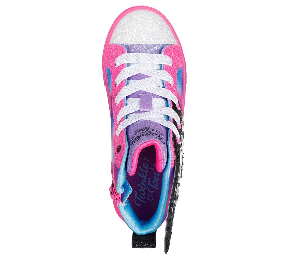Girls's Skechers Twinkle Toes: Twinkle Sparks Ice Light Up Sneakers Black / Multicolor  USA |  3184-NPZCD