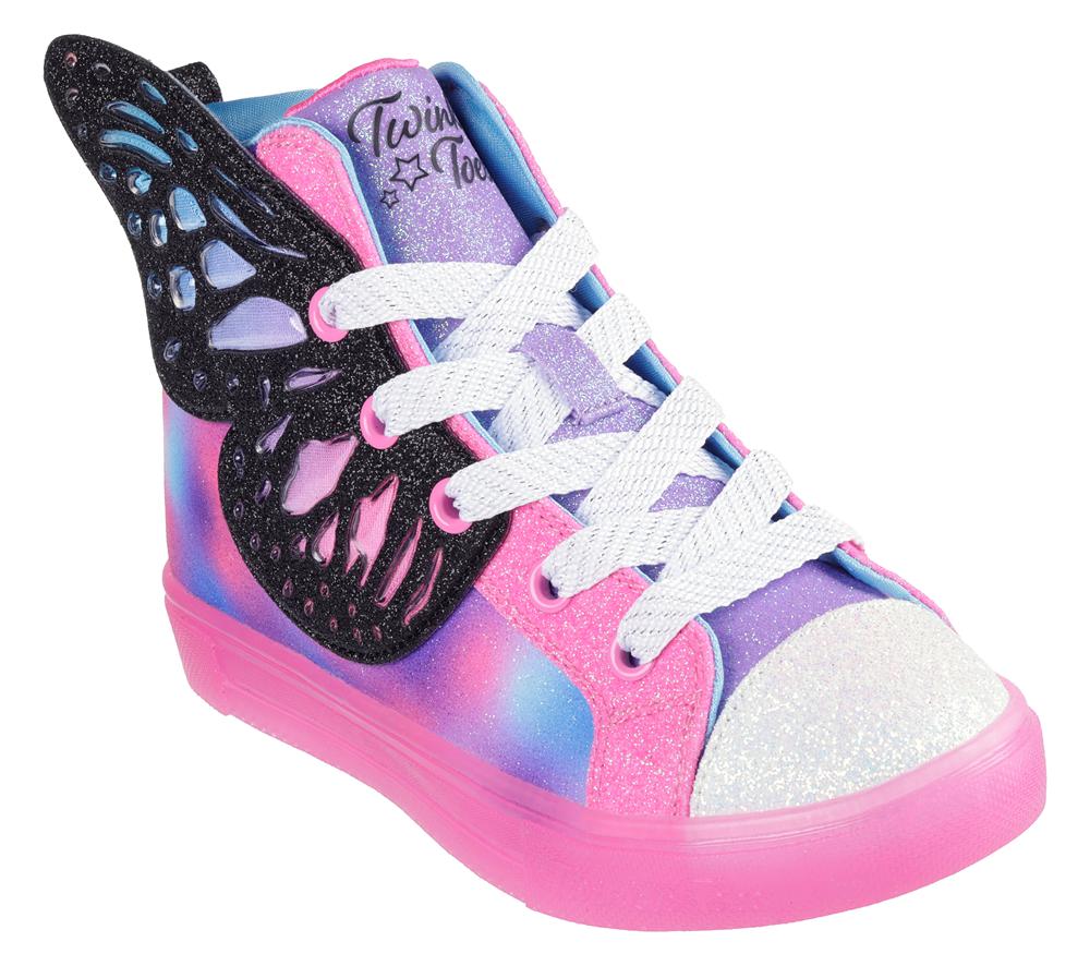 Girls's Skechers Twinkle Toes: Twinkle Sparks Ice Light Up Sneakers Black / Multicolor  USA |  3184-NPZCD