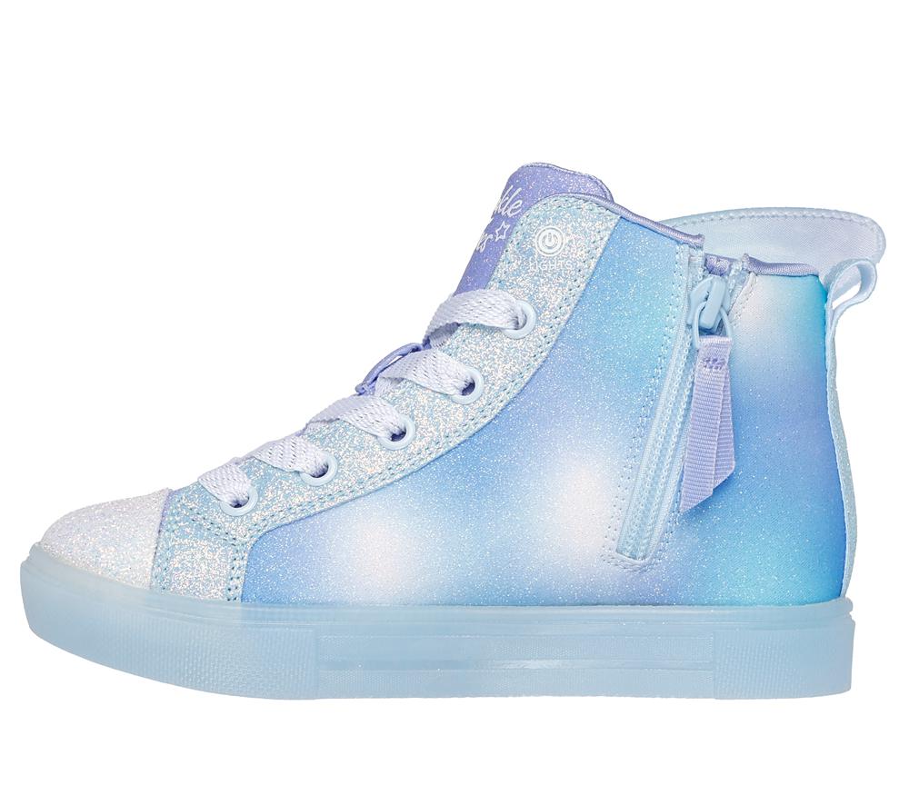 Girls's Skechers Twinkle Toes: Twinkle Sparks Ice Lace Up Shoes Periwinkle / Multicolor  USA |  5210-SBFGN