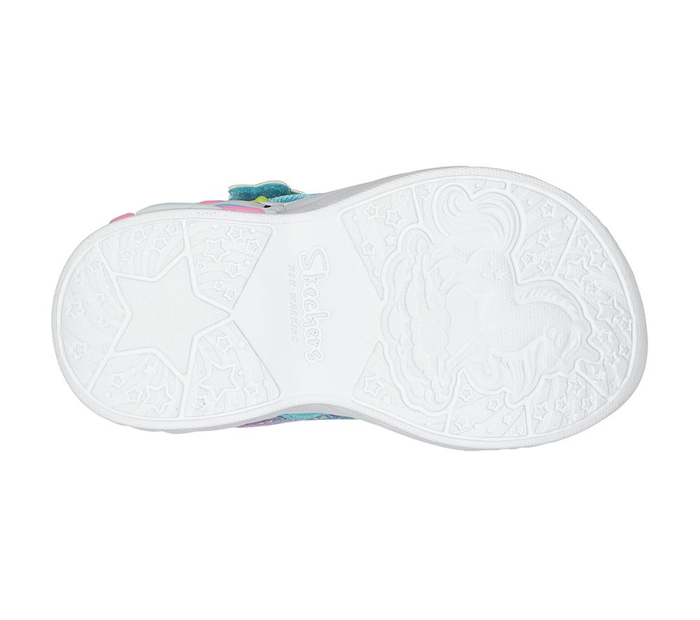 Girls's Skechers Unicorn Dreams - Majestic Bliss Sandals Purple / Multi  USA |  1672-HNXYV