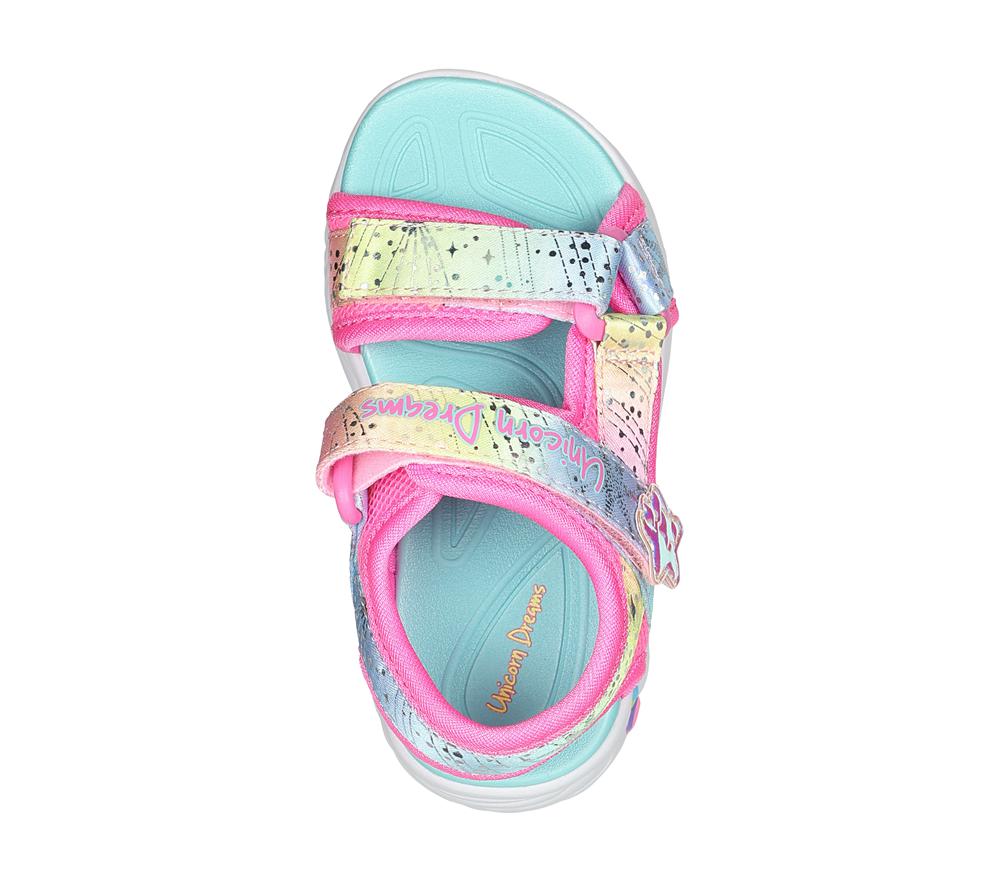 Girls's Skechers Unicorn Dreams - Majestic Bliss Sandals Pink / Multicolor  USA |  8390-CWOEN