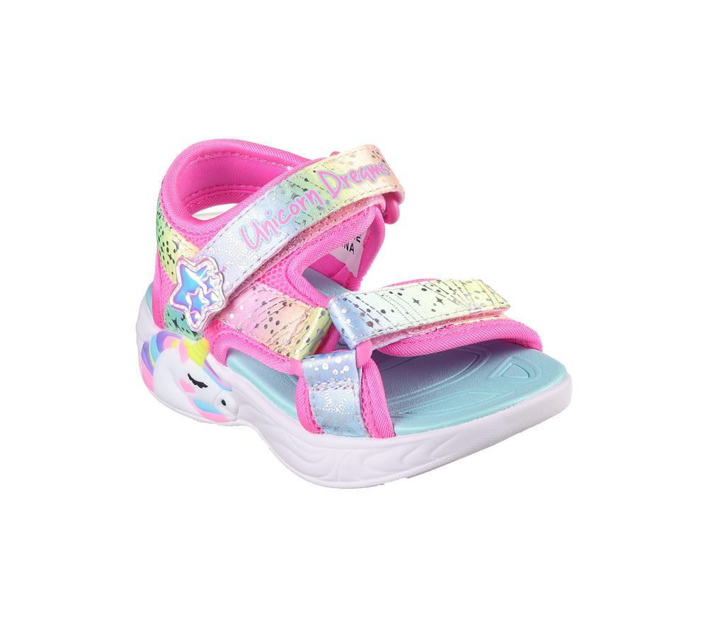 Girls's Skechers Unicorn Dreams - Majestic Bliss Sandals Pink / Multicolor  USA |  8390-CWOEN
