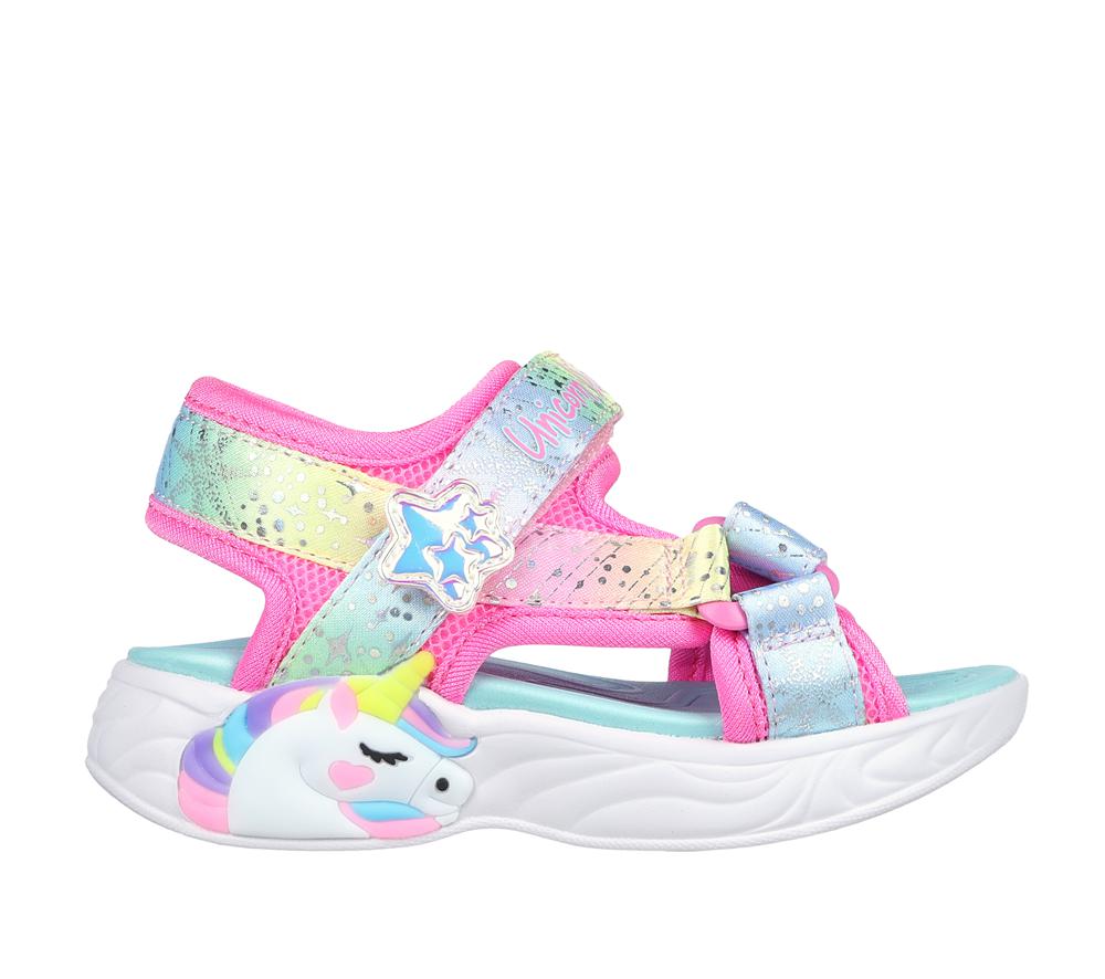 Girls\'s Skechers Unicorn Dreams - Majestic Bliss Sandals Pink / Multicolor  USA |  8390-CWOEN