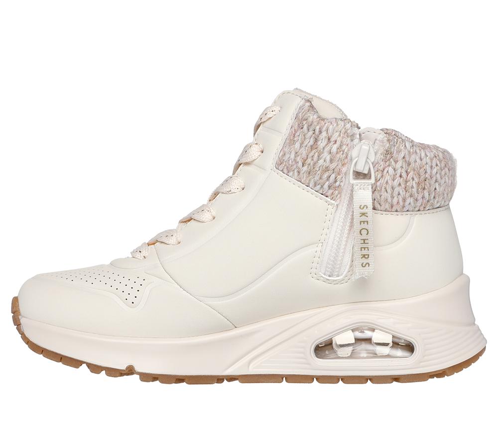 Girls's Skechers Uno Gen1 - Darling Daze Lace Up Shoes Natural White  USA |  7496-VQEAM