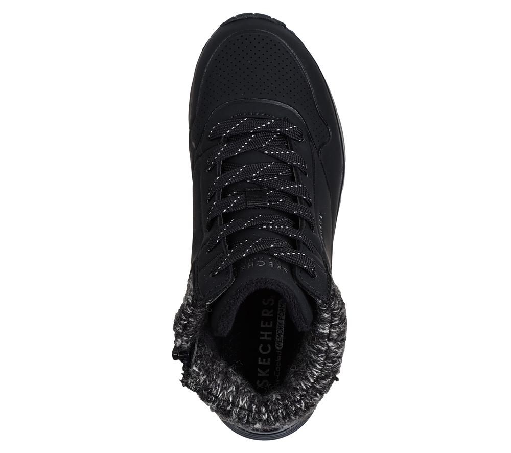 Girls's Skechers Uno Gen1 - Darling Daze Lace Up Shoes Black  USA |  1650-XBAIQ