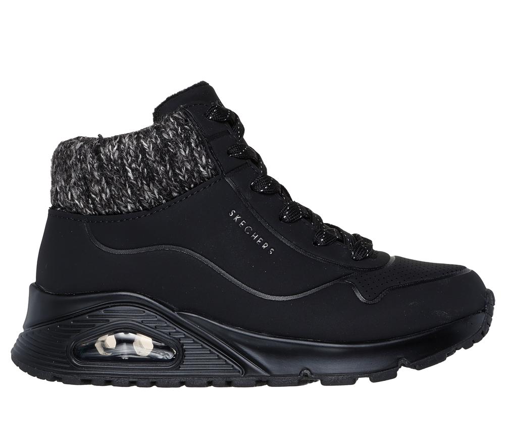 Girls\'s Skechers Uno Gen1 - Darling Daze Lace Up Shoes Black  USA |  1650-XBAIQ