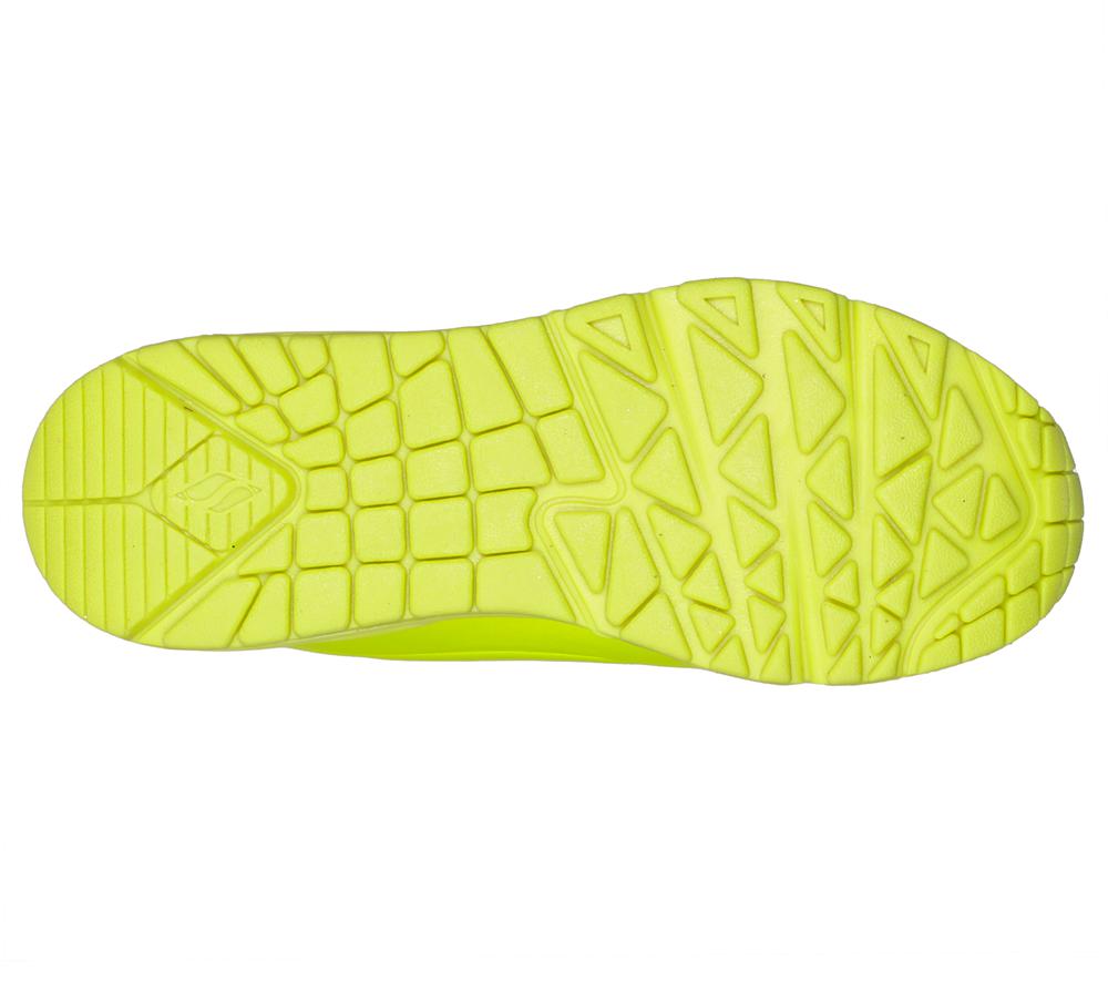 Girls's Skechers Uno Gen1 - Neon Glow Lace Up Shoes Neon Yellow  USA |  1857-WMNYO