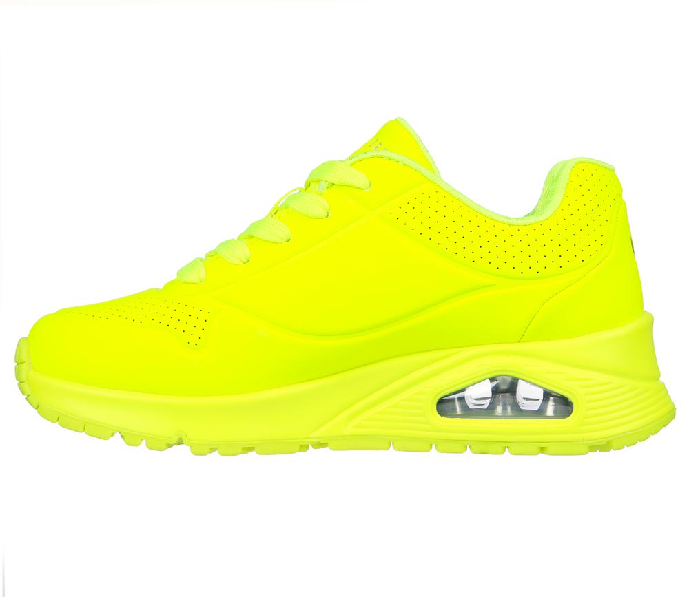 Girls's Skechers Uno Gen1 - Neon Glow Lace Up Shoes Neon Yellow  USA |  1857-WMNYO