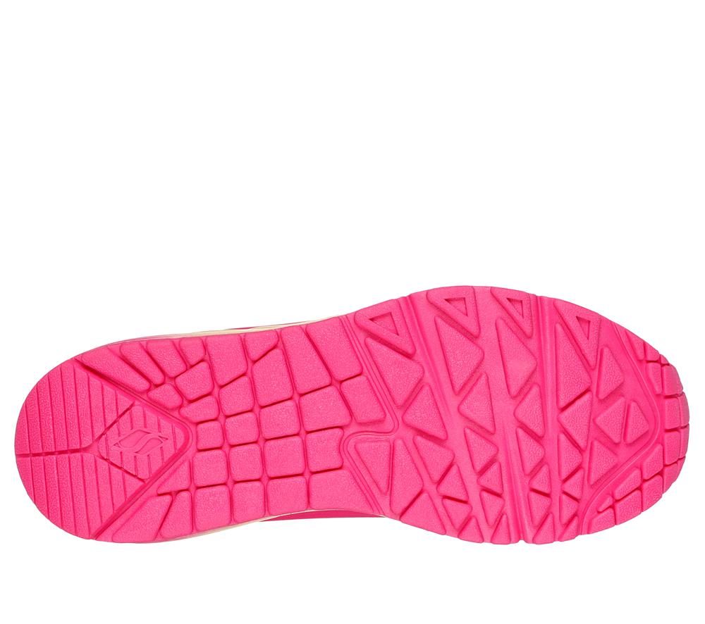 Girls's Skechers Uno Gen1 - Pop of Ombre Lace Up Shoes Hot Pink / Multicolor  USA |  1824-MRJKA