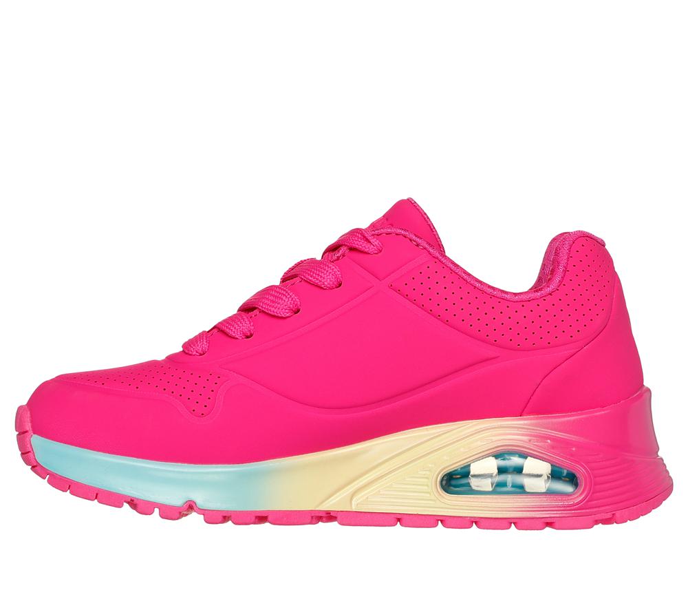 Girls's Skechers Uno Gen1 - Pop of Ombre Lace Up Shoes Hot Pink / Multicolor  USA |  1824-MRJKA
