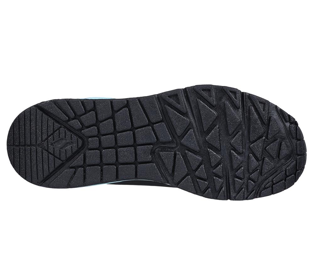 Girls's Skechers Uno Gen1 - Pop of Ombre Lace Up Shoes Black / Multicolor  USA |  6801-EFBRW