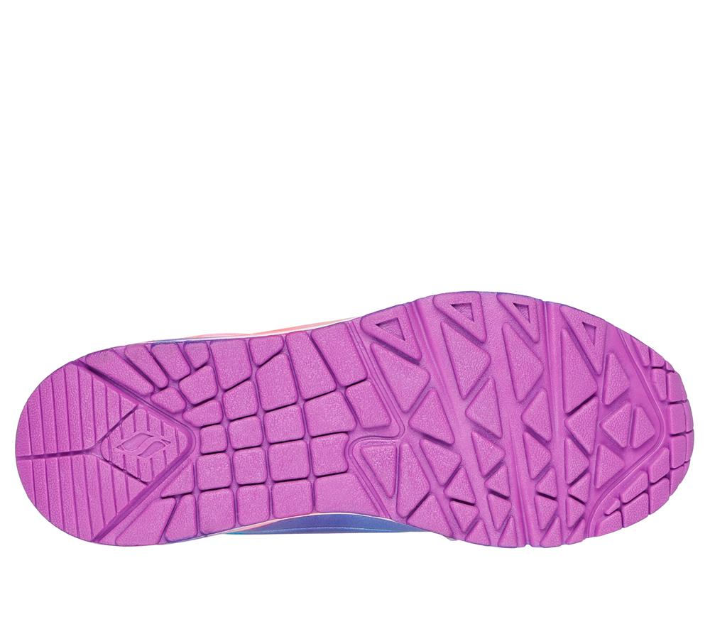 Girls's Skechers Uno Gen1 - Prism Burst Lace Up Shoes Purple / Multi  USA |  6032-OIXVY