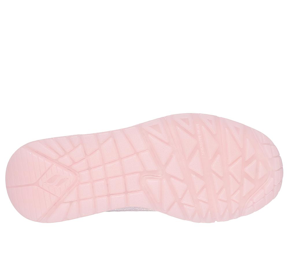 Girls's Skechers Uno Ice Lace Up Shoes Light Pink  USA |  7104-WUZVB