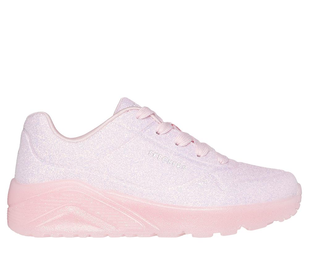 Girls\'s Skechers Uno Ice Lace Up Shoes Light Pink  USA |  7104-WUZVB