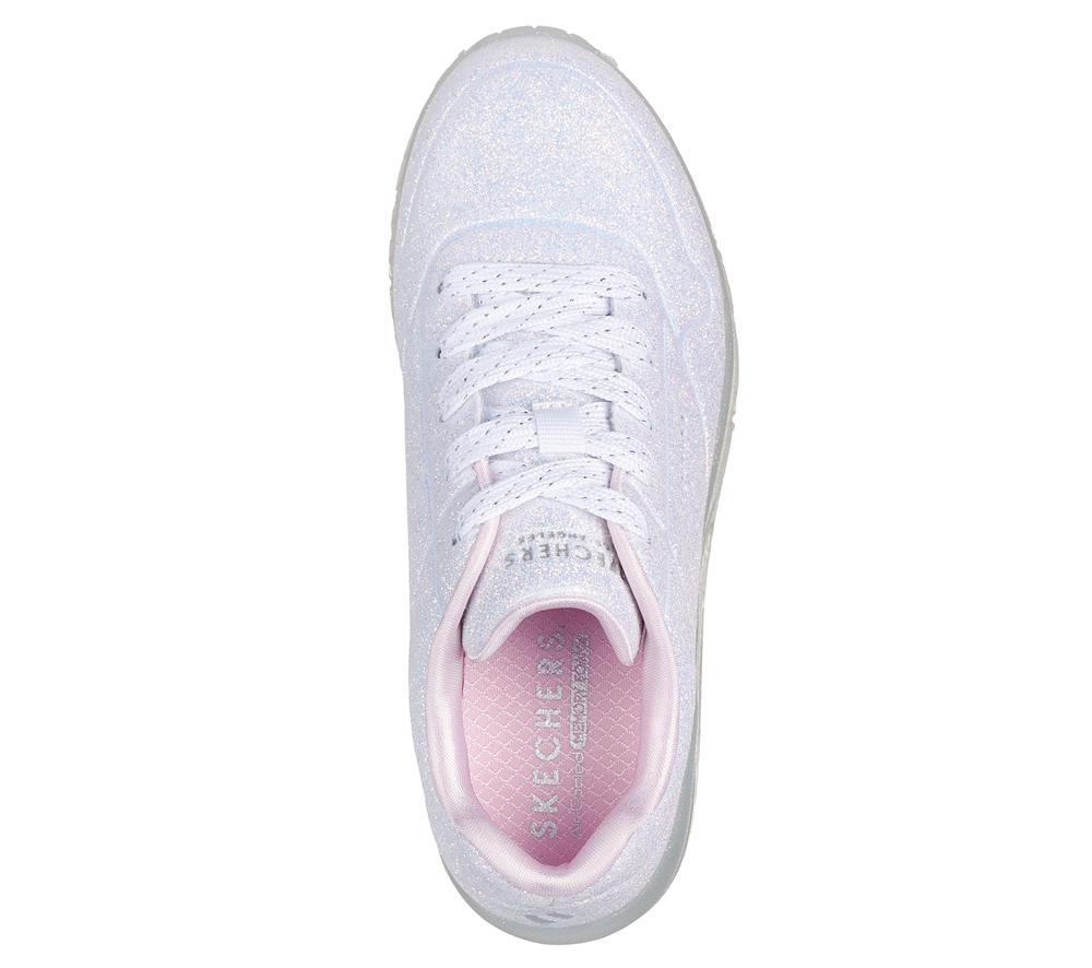 Girls's Skechers Uno Ice Lace Up Shoes White  USA |  3694-KOCIJ