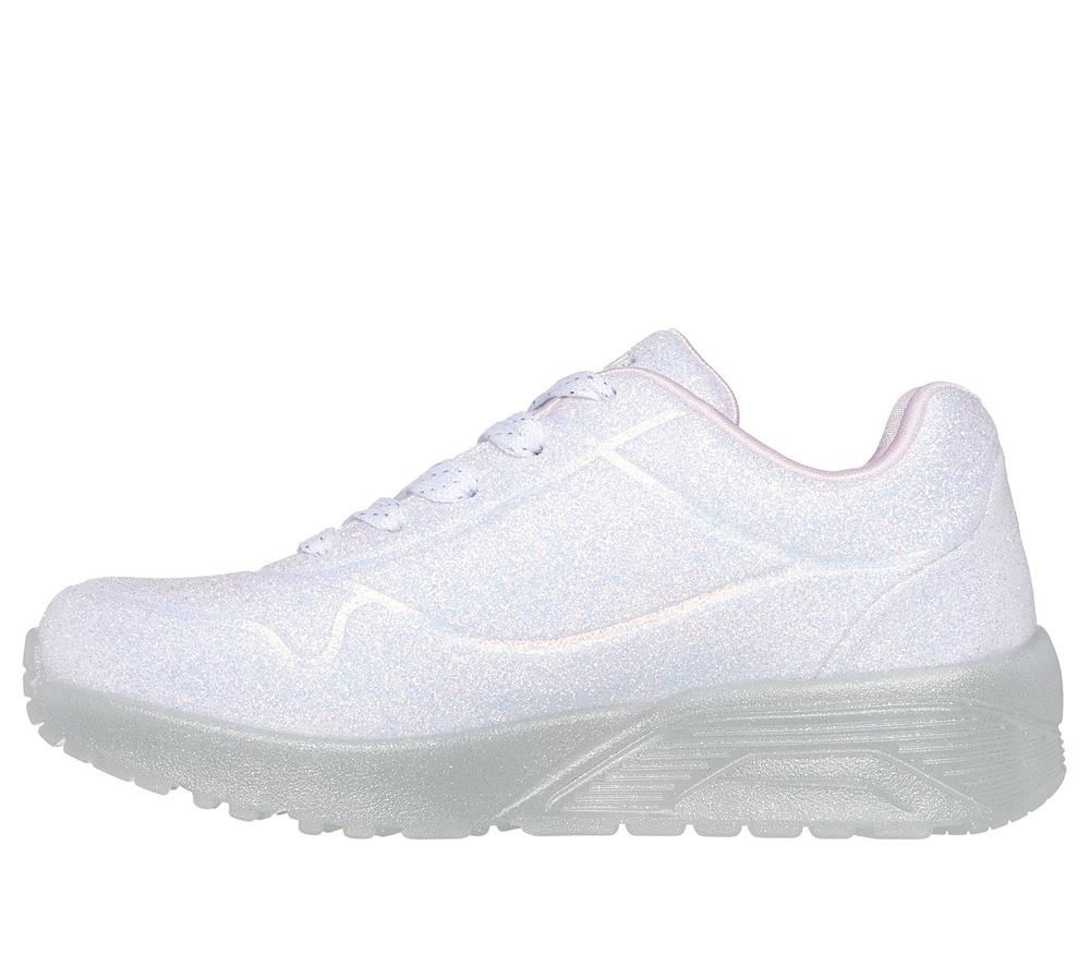 Girls's Skechers Uno Ice Lace Up Shoes White  USA |  3694-KOCIJ