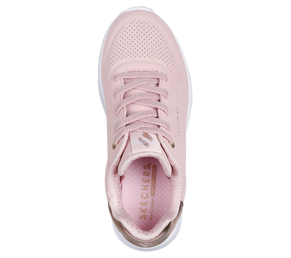 Girls's Skechers Uno Lite Lace Up Shoes Mauve Purple  USA |  5610-KDOCP