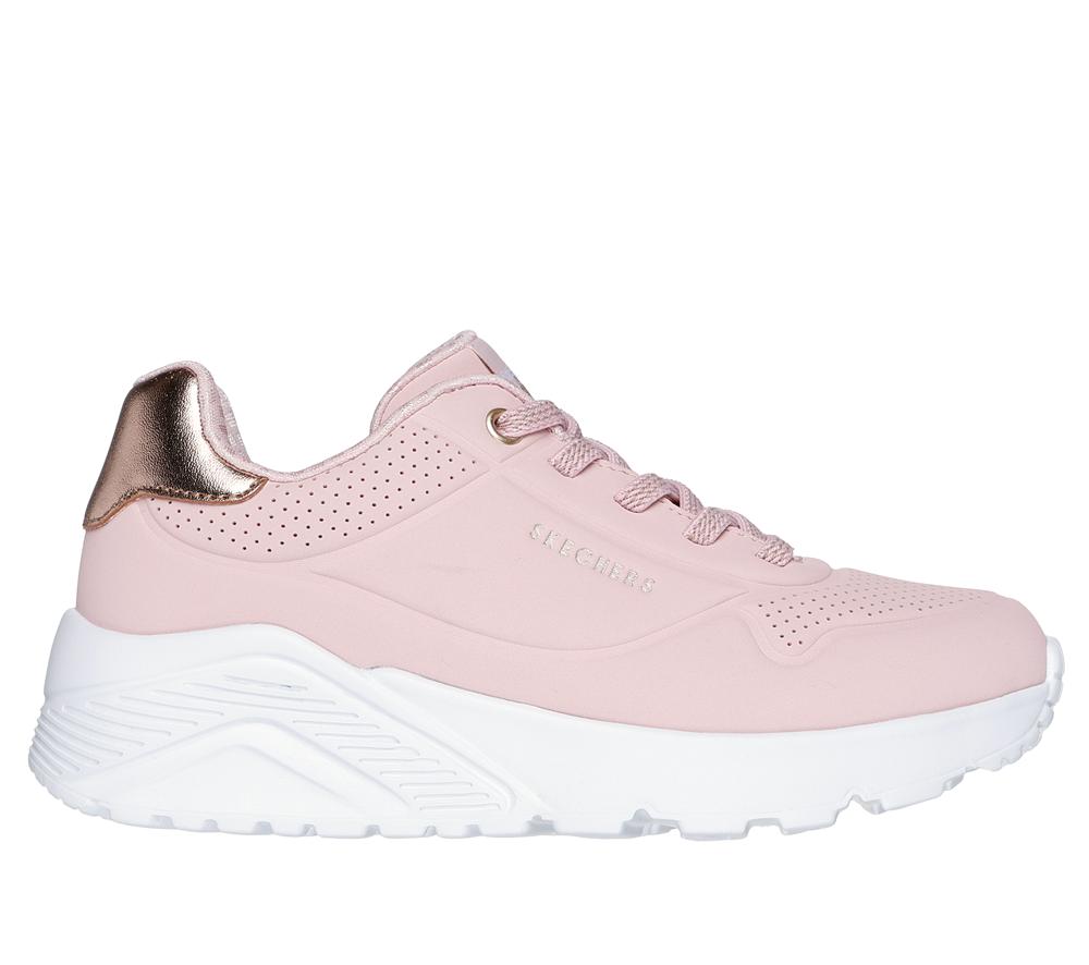 Girls\'s Skechers Uno Lite Lace Up Shoes Mauve Purple  USA |  5610-KDOCP