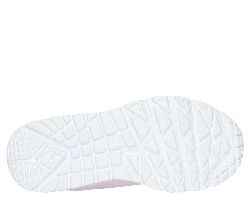 Girls's Skechers Uno Lite Lace Up Shoes Pink / Silver  USA |  9043-LYBDG