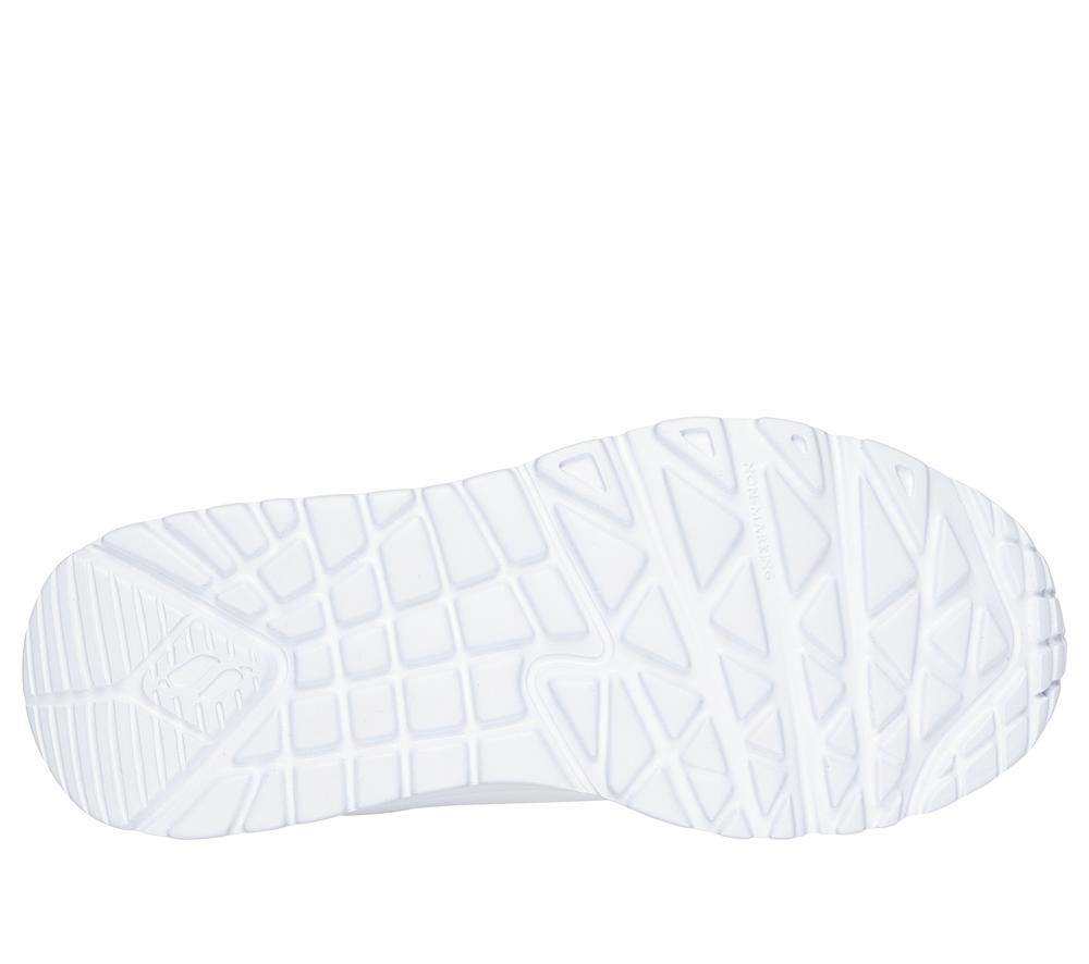 Girls's Skechers Uno Lite Lace Up Shoes White  USA |  8274-KYJVR