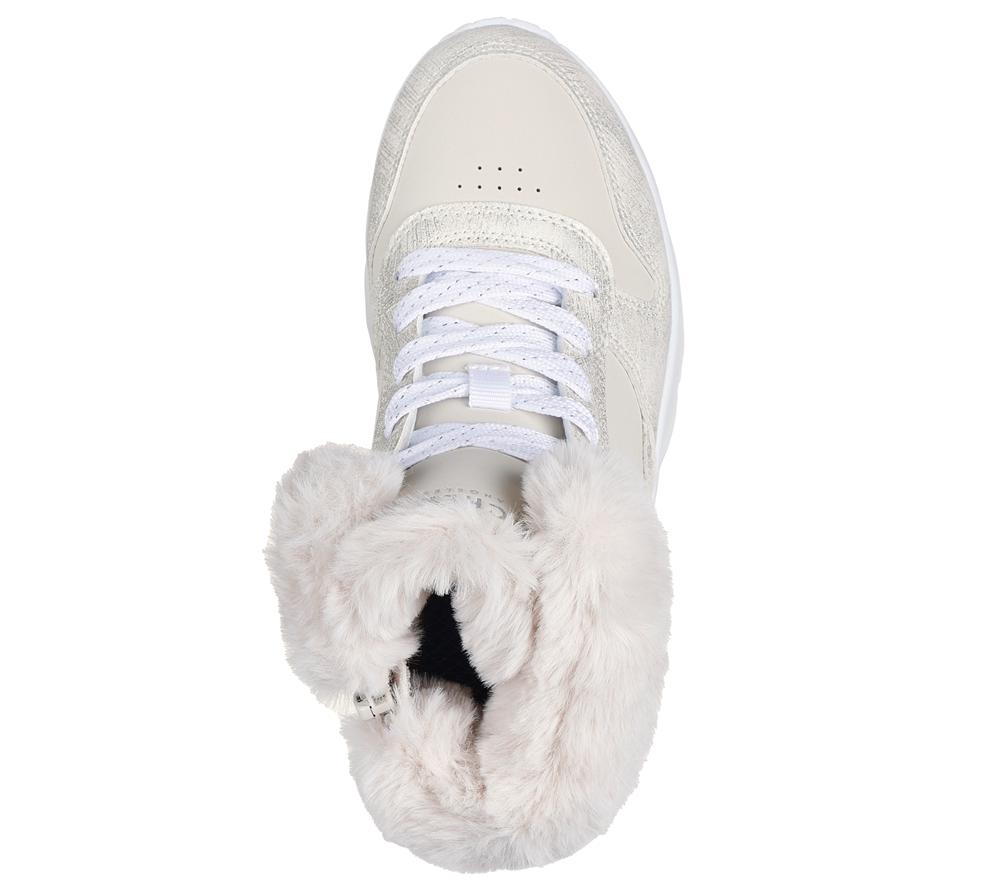 Girls's Skechers Uno Lite - Comfurt Collar Lace Up Shoes Natural White  USA |  1475-HOSTV