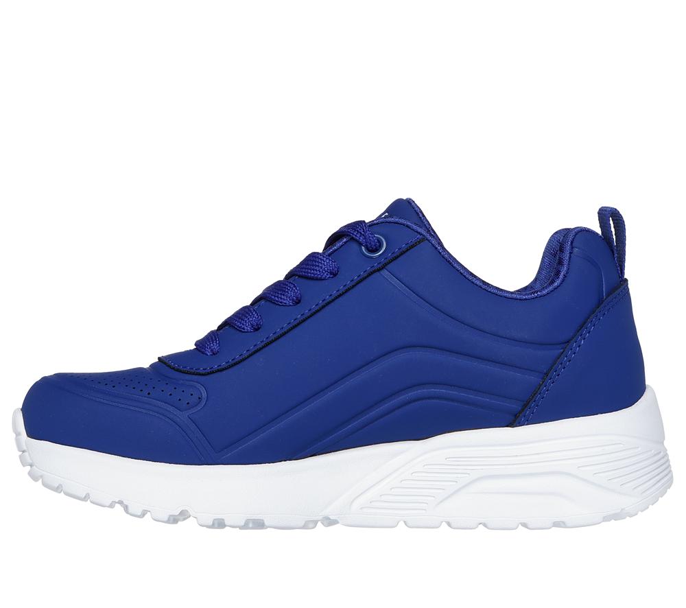 Girls's Skechers Uno Lite - Easy Zip Lace Up Shoes Navy  USA |  8473-KMUYD