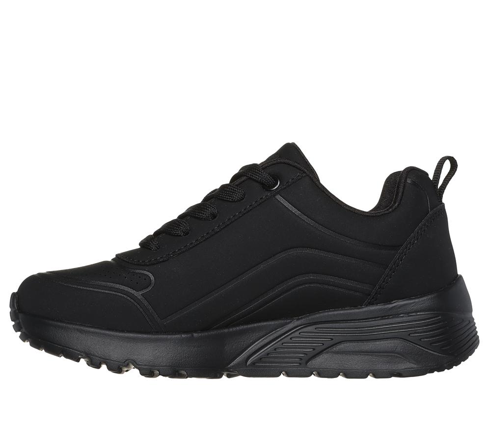 Girls's Skechers Uno Lite - Easy Zip Sneakers Black  USA |  5341-TAZWK