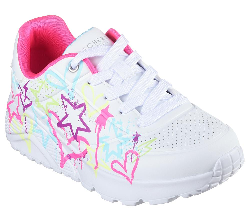 Girls's Skechers Uno Lite - My Drip Sneakers White / Multicolor  USA |  2167-RPZCW