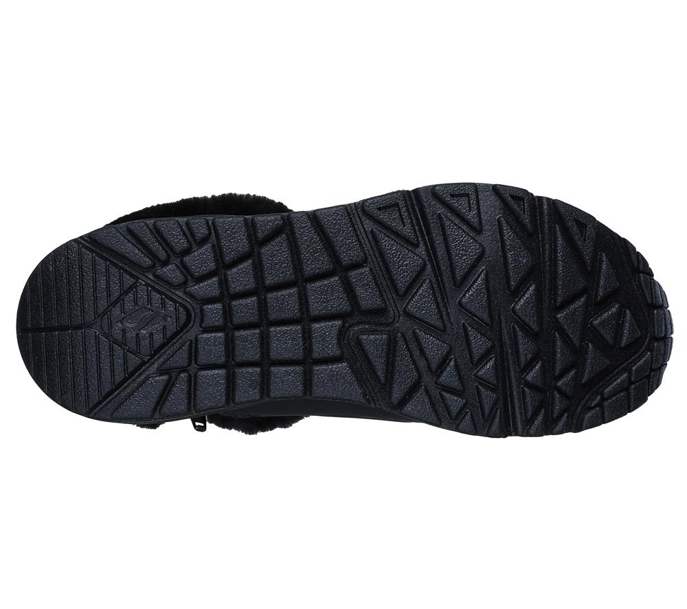 Girls's Skechers Uno - Fall Air Lace Up Shoes Black  USA |  3106-PLHBN