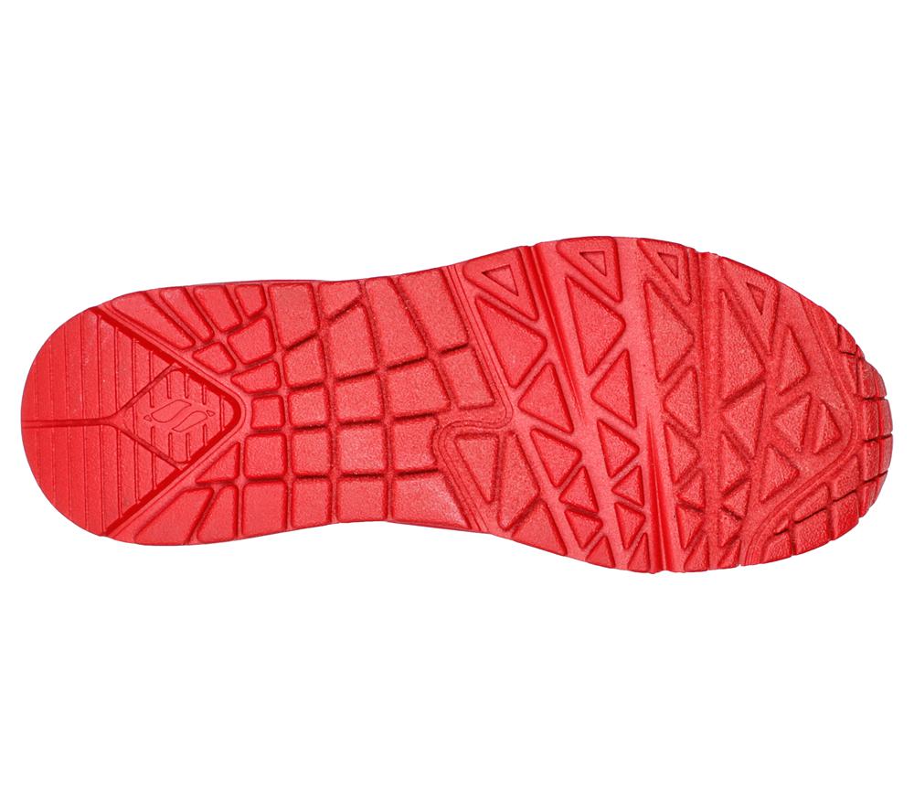 Girls's Skechers Uno - Stand on Air Lace Up Shoes Red  USA |  4138-CKDHI