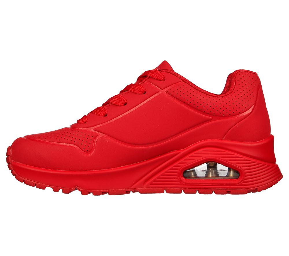 Girls's Skechers Uno - Stand on Air Lace Up Shoes Red  USA |  4138-CKDHI