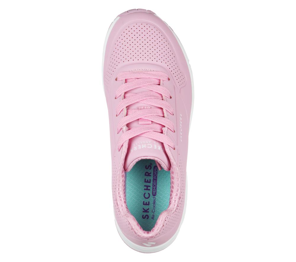 Girls's Skechers Uno - Stand on Air Sneakers Pink  USA |  4152-NLIYH